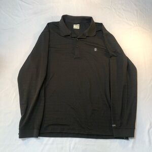 Izod Men’s Golf Long Sleeve Shirt Polo Size XXL Black